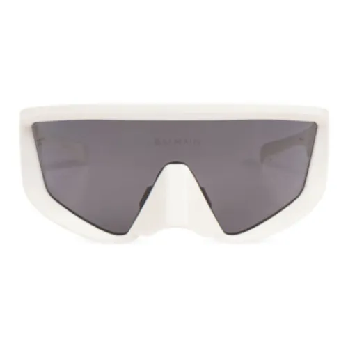 BALMAIN Полиамид Нерегулярная форма Солнцезащитные очки Мужской Белый