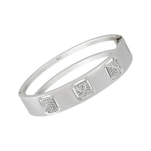 Swarovski Tactic Браслеты из искусственного хрусталя, серебристый, белый, женские