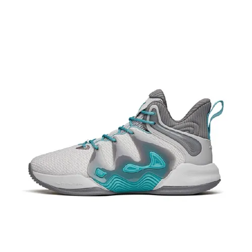 ANTA Mountain 1 Амортизаторы Slip-resistant и устойчивые к истиранию MID Баскетбольные кроссовки Мужские FLOATING Облачный серый