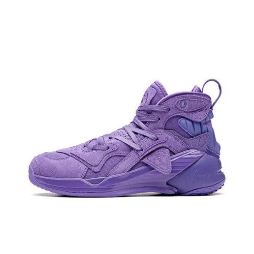 ANTA KT4 Амортизаторы Slip-resistant и устойчивые к истиранию Высокие баскетбольные кроссовки для женщин фиолетовые