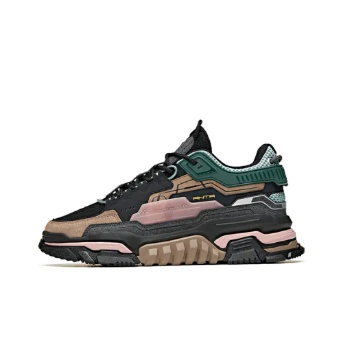 ANTA Dieying Покрытие Slip-Resistant и Abrasion-Resistant Низкий Топ Скейтборд Кроссовки Мужские Черный Серый Зеленый