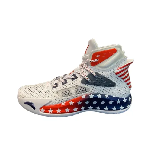 ANTA KT5 KT Амортизаторы Устойчивость к истиранию Высокий Топ Баскетбольные кроссовки Мужские Белые