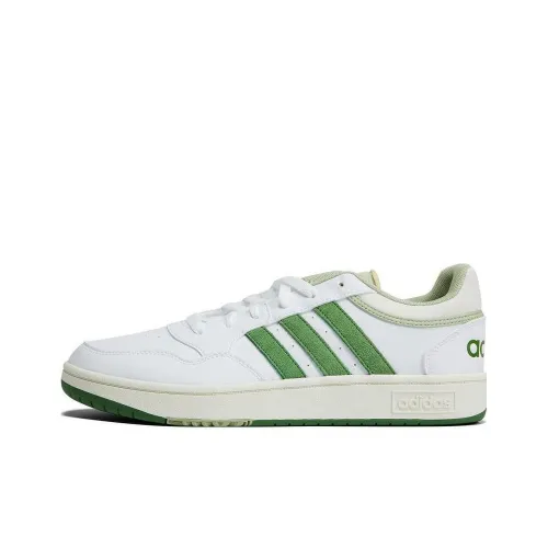 Adidas Neo Hoops 3,0 Slip-resistant Abrasion-resistant Low Top Skateboard Shoes Unisex White Green Adidas Neo Hoops 3,0 Противоскользящие Устойчивые к истиранию Низкие Кеды для скейтбординга Унисекс Белый Зеленый
