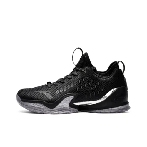 MARVEL x ANTA KT3 Low Thompson 3 'Черная Пантера' Низ Резистентный Низкий Топ Баскетбольные Кроссовки Мужские Черные