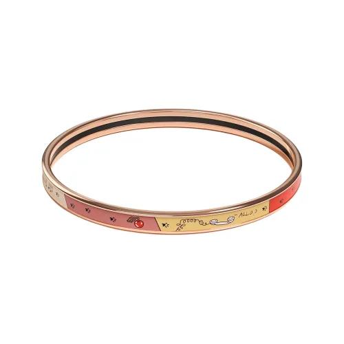 HERMES Эмаль Розовое Золото Покрытие Браслеты Женские Многоцветные