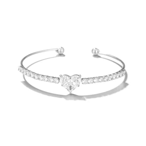 Clect Синтетический кубический цирконий Браслеты Женские Белые Розовые