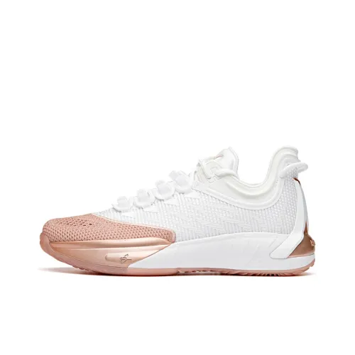 ANTA Hayward GH1 Низкие Устойчивые к истиранию Противоскользящие Низкие Баскетбольные кроссовки Мужские Белый Розовое золото