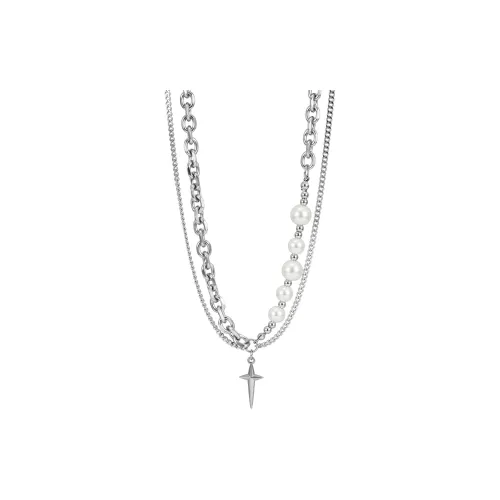 OWO Титановая сталь Ожерелья из жемчужной раковины Унисекс