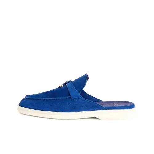 Loro Piana Домашние тапочки с резиновым покрытием мужской синий