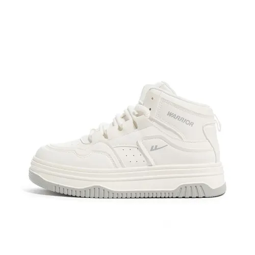Warrior Износостойкий и Легкий Высокий Топ Скейтборд Кроссовки Женские Белые