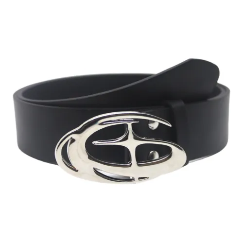 NOMK Абстрактный 3D-эффект Крест Дизайн Пуговица Джинсы Юбка PU кожа Ремни Женские Ширина 3,8 см