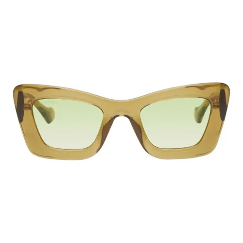 GUCCI Ацетат Бабочка Солнцезащитные очки Унисекс Коричневый