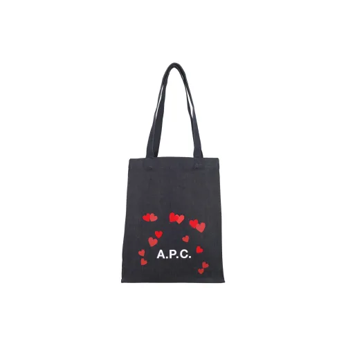 A.P.C Холст Тоут Сумка Сумка для покупок Сумка через плечо Сумка Холщовая сумка Унисекс Черная