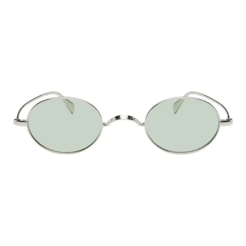 Oliver Peoples Металл OVAL SUNGLASSES Мужской Серебряный