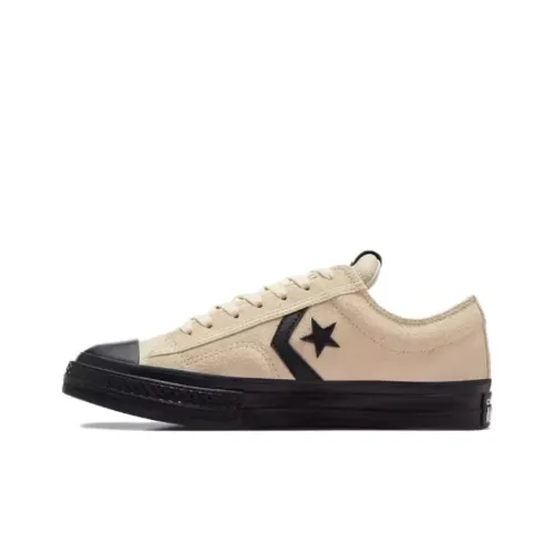 Converse Star Player 76 Slip-on Легкий Низкий Топ Скейтборд Кроссовки Унисекс Бежевый Черный