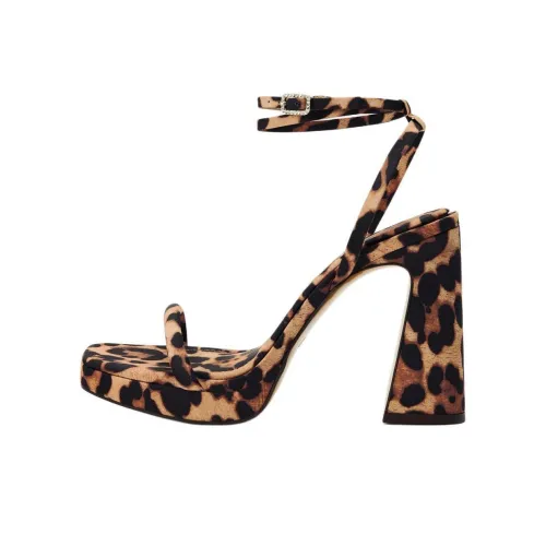 ZARA One Ремень Сандалии 11 см Женские Леопардовый принт