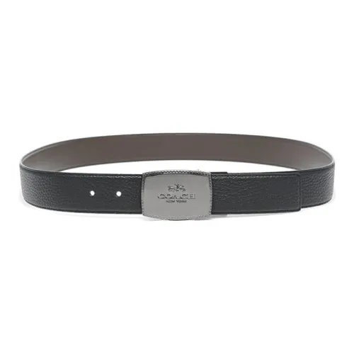 COACH Кожаные ремни Мужской Черный Ширина 3,7 см