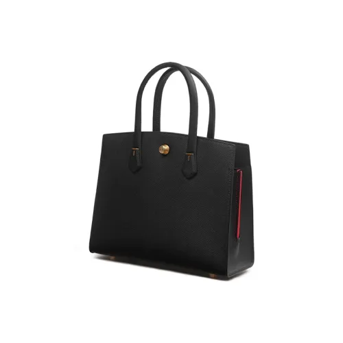 EHM Lan Shu Series Натуральная кожа Тоут Маленький Женский Черный Экрю Слоновая серый Золотисто-коричневый