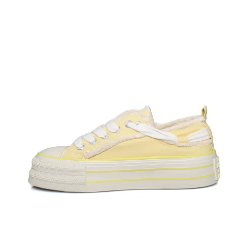 B10CROWN Low-Top Canvas Shoes Citrus Yellow Women's