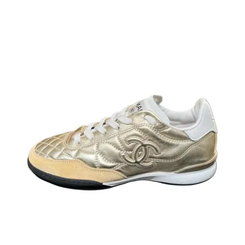 CHANEL Низкий топ Повседневная обувь Немецкие армейские кроссовки Женские Золотые