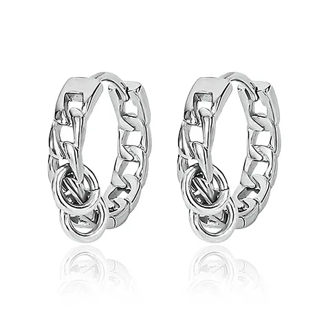 WANLIACC Сплав Кубинская цепь Серьги-гвоздики Мужской