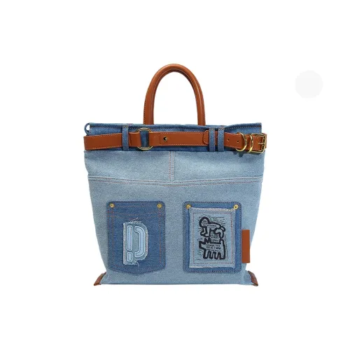 H YXIANG Oxford Bag Standard Women's Denim Blue