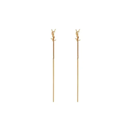 SAINT LAURENT Латунь Серьги-подвески Женские Золото