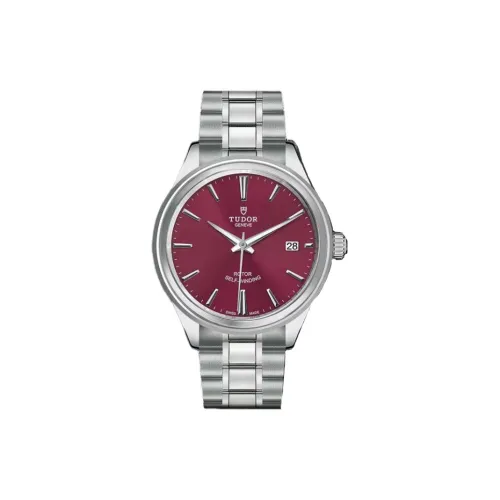 TUDOR Wind Style Collection Автоматический Механический Механизм Часы Унисекс 38 мм Красный Циферблат