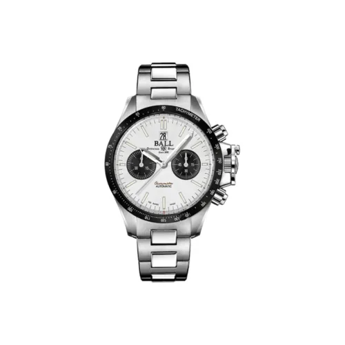 Шар Автоматический Механический Механизм Мужские Часы 42 мм Серебряный