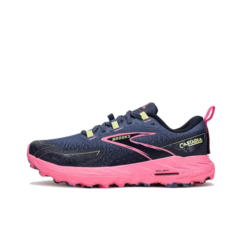 Brooks Slip Resistant Abrasion Resistant Низкие Кроссовки для Беговых Пути Женские Черные Розовые
