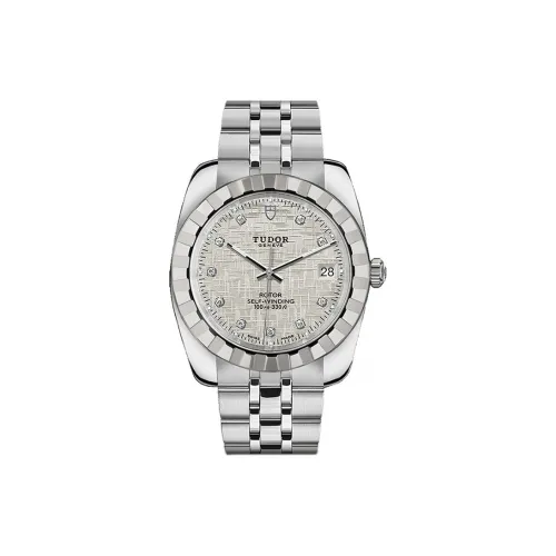 TUDOR Автоматический Механический Механизм Мужские Часы Classic Collection 38 мм Серебряные