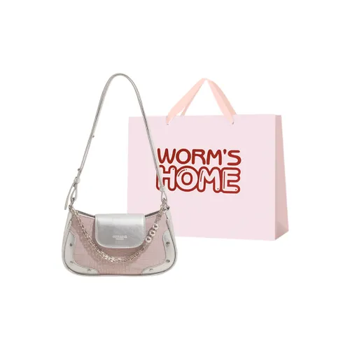 Worm's Home ПУ (полиуретан) Сумка Сумка через плечо Сумка через плечо Стандартная Женская Черный Серебряный Розовый Черный Серебряный Красный