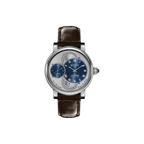 BOVET Механизм с ручным заводом Мужские часы 42 мм Синий