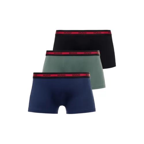 Hugo Boss 3 упаковки мужские боксеры: черный + синий + зеленый