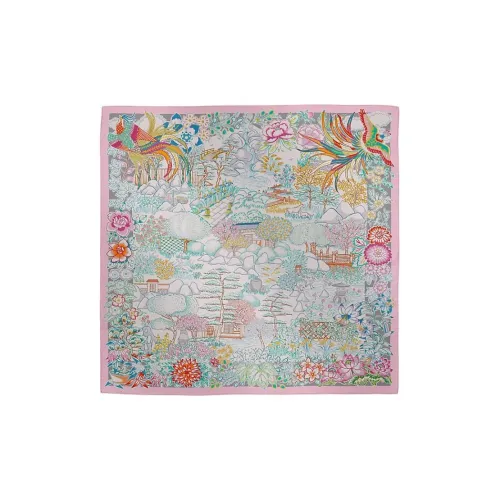 HERMES Шелковые шарфы Женские Розовый