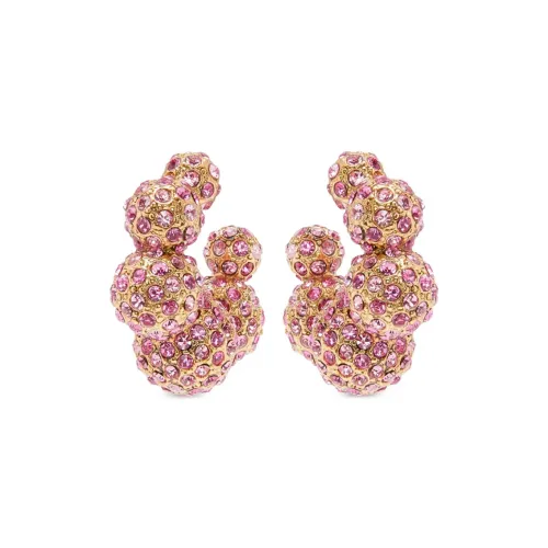 OSCAR DE LA RENTA Кристальные серьги женские розовые