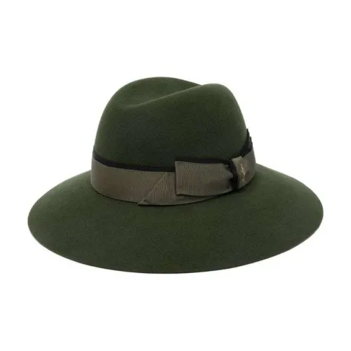 Borsalino Шерсть Шапки и Кепки Женские Мохово-зеленый