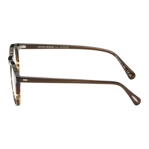 Oliver Peoples Ацетатные круглые оправы для очков Мужские Коричневые
