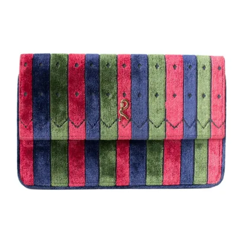 Roberta Di Camerino Вельвет Клатч Женский Бордовый Красный Оливковый Зеленый Морской Синий Черный Золото