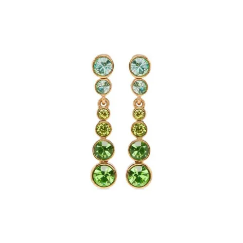 Oscar De La Renta Серьги из лата Женские Золото Зеленый