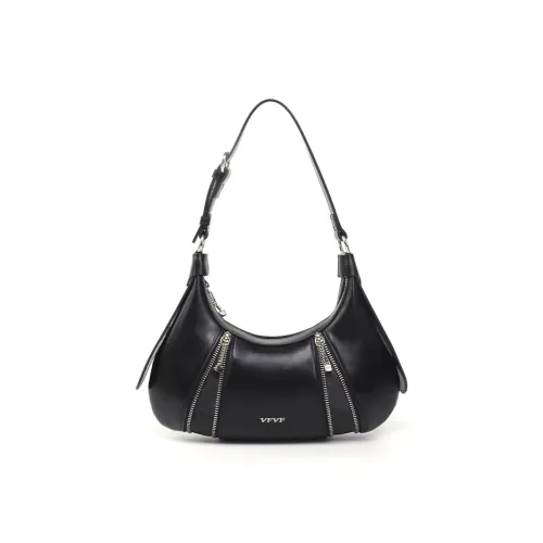 VFVF Сумка OFFICIAL PU (полиуретан) Молния Полумесяц Сумка через плечо Средняя Женская Черная Белая Розовая