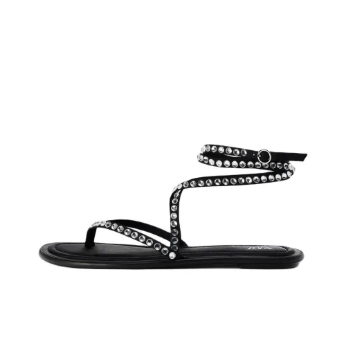 ZARA Сандалии в римском стиле, черные, женские