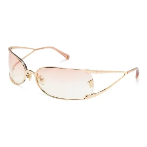 VERSACE Металл Ацетат Прямоугольные Солнцезащитные очки Женские Золотые