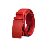 Гладкая отделка, автоматическая застежка, верх крупнозернистая текстура, коровья кожа, красный