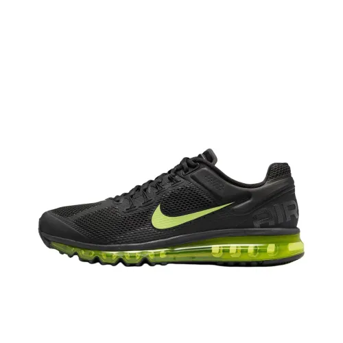 Nike Air Max 2013 Дышащая Поддержка Низкий Топ Беговые кроссовки Унисекс Черный