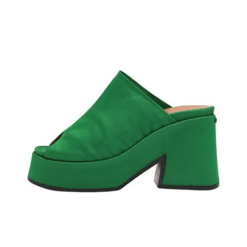 GANNI Слипоны Женские Ярко-Желтый Зеленый