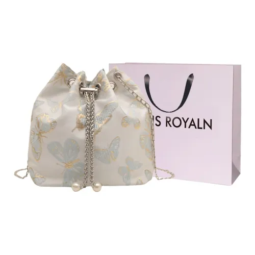 LOUIS ROYALN Ткань Сумка через плечо Стандартная Женская Белая Абрикосовая