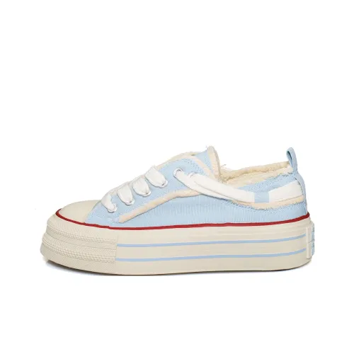 B10CROWN Slip-resistant Abrasion-resistant Breathable Lightweight Low-Top Canvas Shoes Women's Blue B10CROWN Противоскользящий Устойчивый к истиранию Дышащий Легкий Низкий Верх Кроссовки Женские Синий