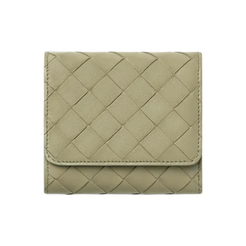 Bottega Veneta Овечья шкура Кошелек Женские Травертин Новый Sauge