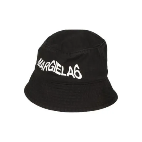 MM6 MAISON MARGIELA Детские хлопковые панамы Черные